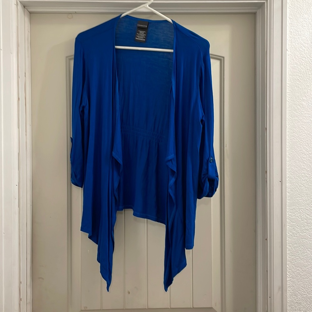 Blue cardigan